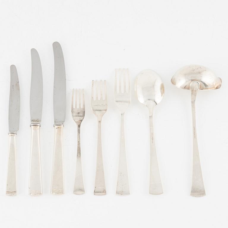 A 93-piece silver cutlery set, Diana, CG Hallberg/GAB, Stockholm, 1939-64.