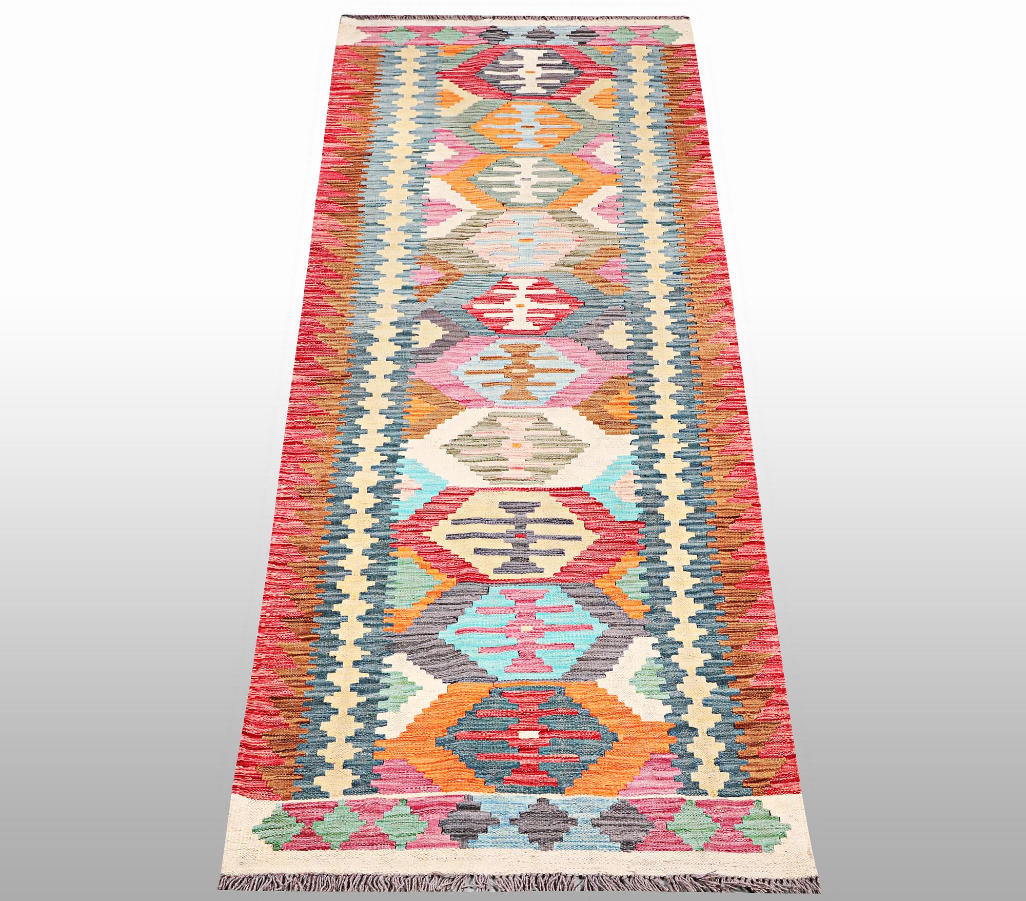 A Kilim runner, Afghanistan, a. 294 x 86 cm.