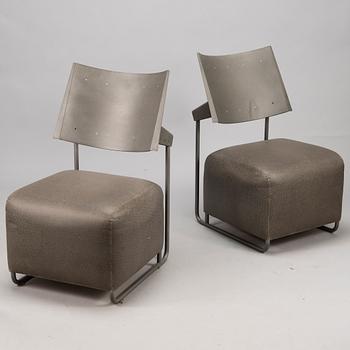 HARRI KORHONEN, a pair of 'Oscar' easychairs for  Inno Interior. Finland. Designed 1989.