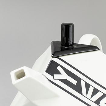 ROLF SINNEMARK, two "Cube" porcelain teapot for Rörstrand in the late 20th century.