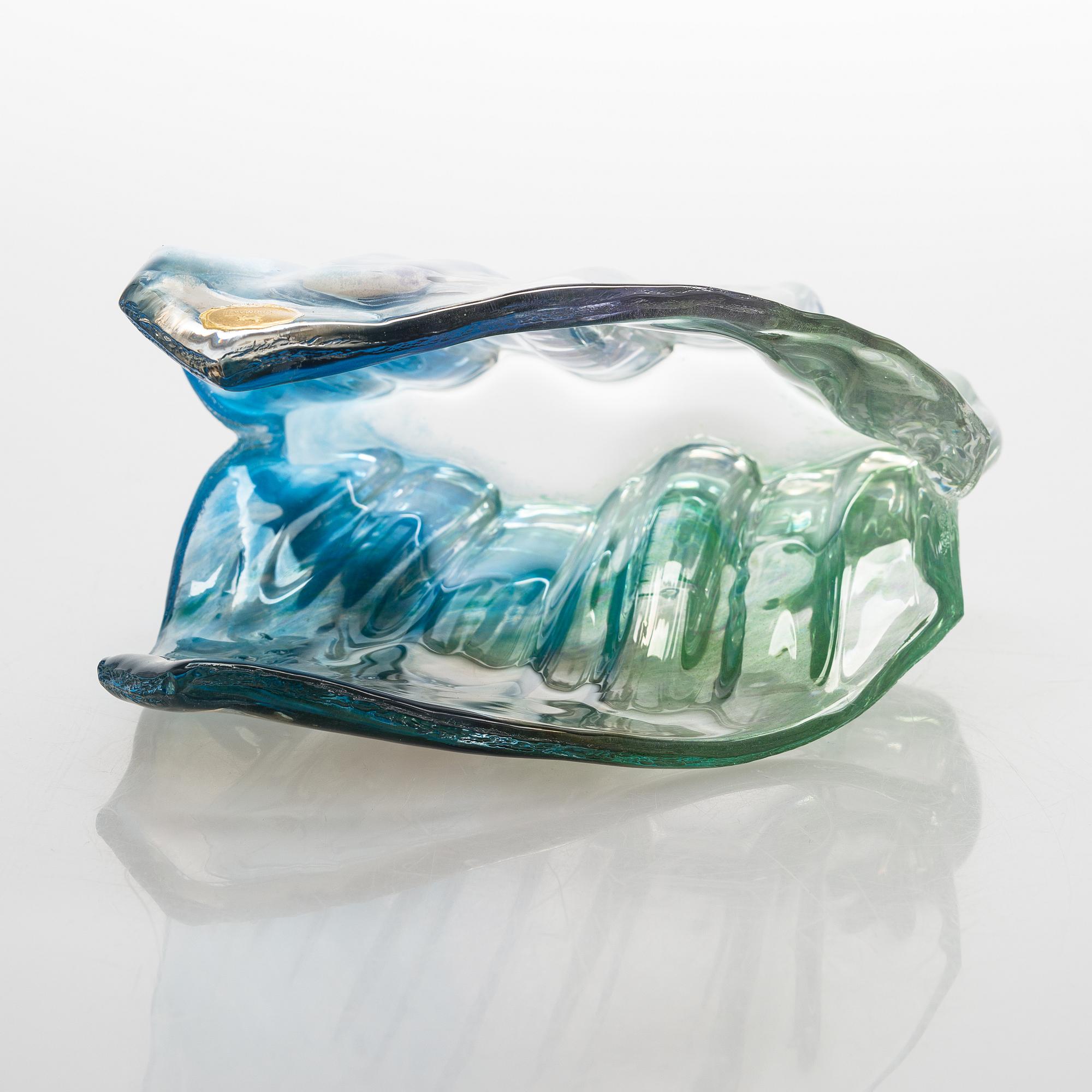 Helena Tynell, a 'Perho' vase, signed Riihimäen Lasi Oy, Helena Tynell.