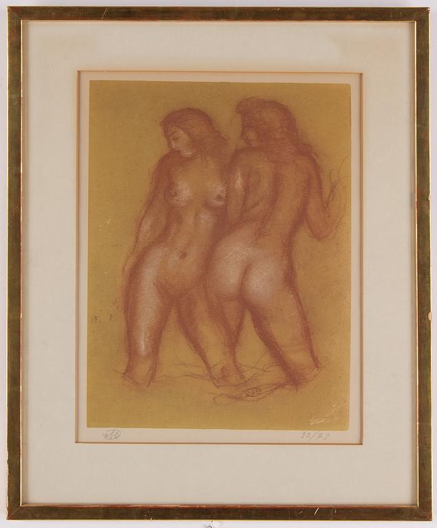 ARISTIDE MAILLOL, lithograph in colours, signed 33/75.