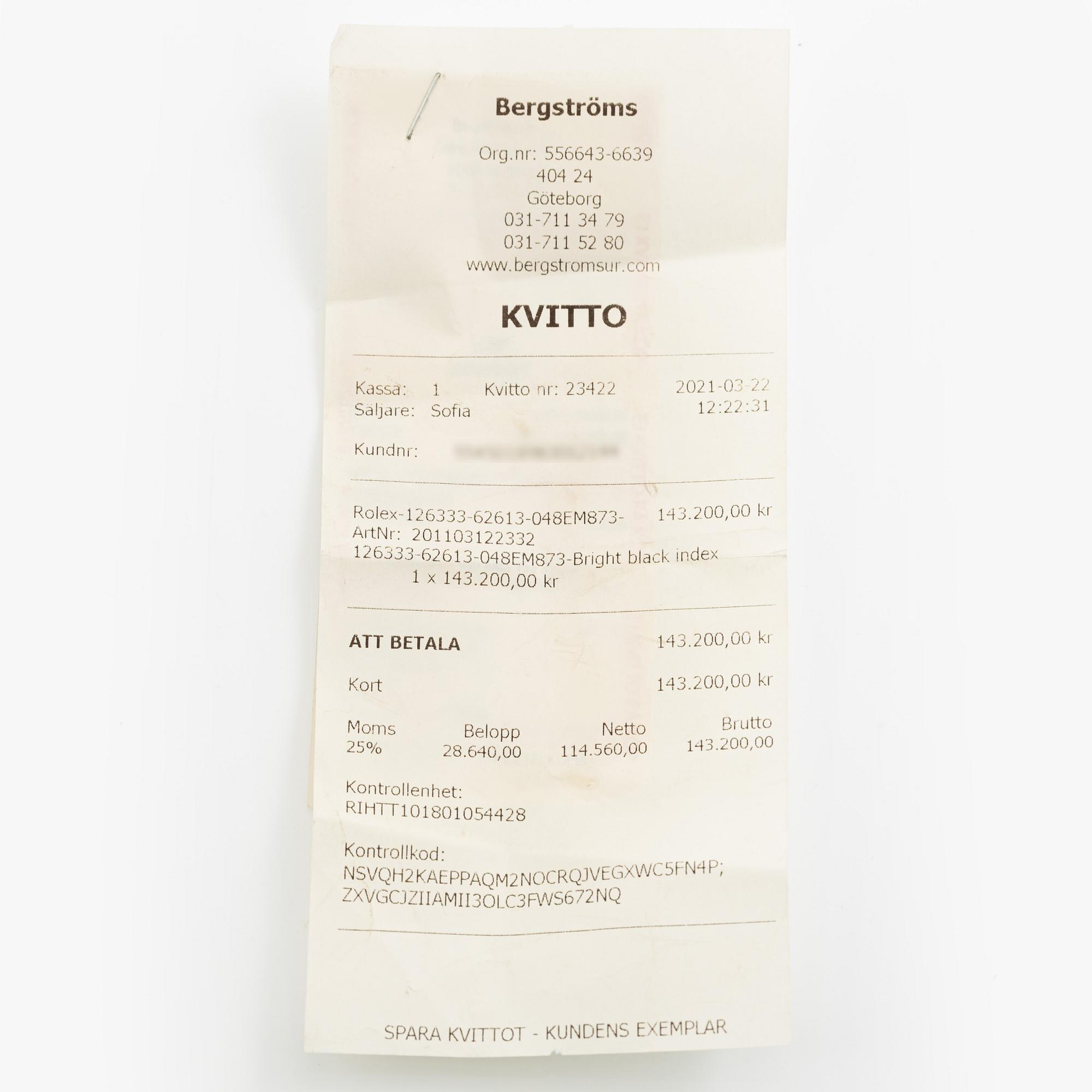 Rolex, Oyster Perpetual, Datejust 41, armbandsur, 41 mm.