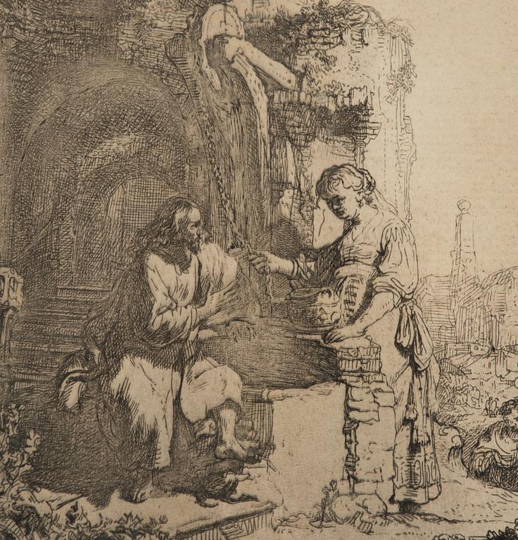 Rembrandt Harmensz van Rijn, "Christ and the Woman of Samaria among Ruins".