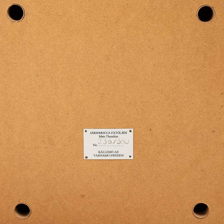Mats Theselius, fåtölj, "Järn/Moccafåtöljen", Källemo, efter 1994.