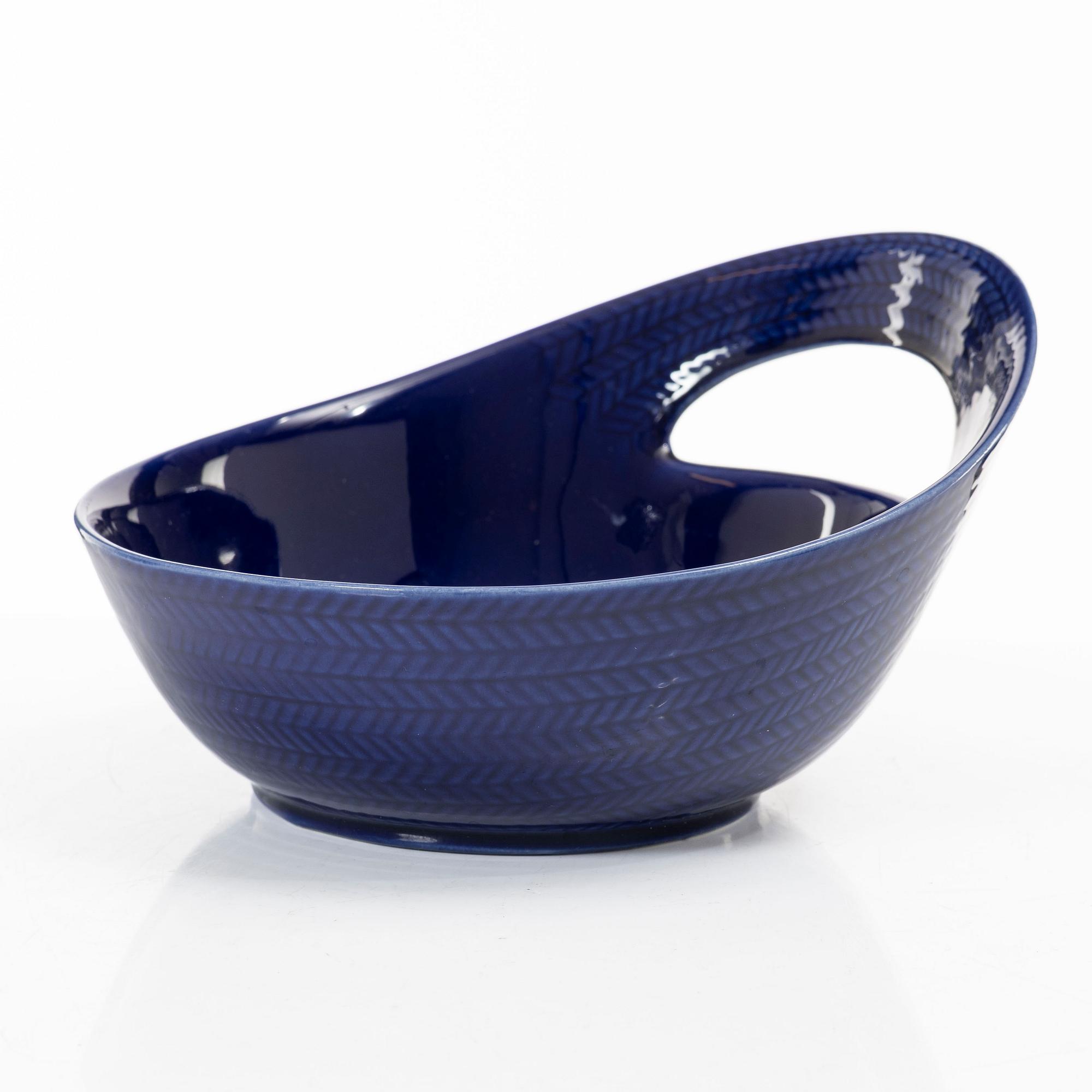 Hertha Bengtson, service, 13 pieces of stoneware. "Blue Fire", Rörstrand.