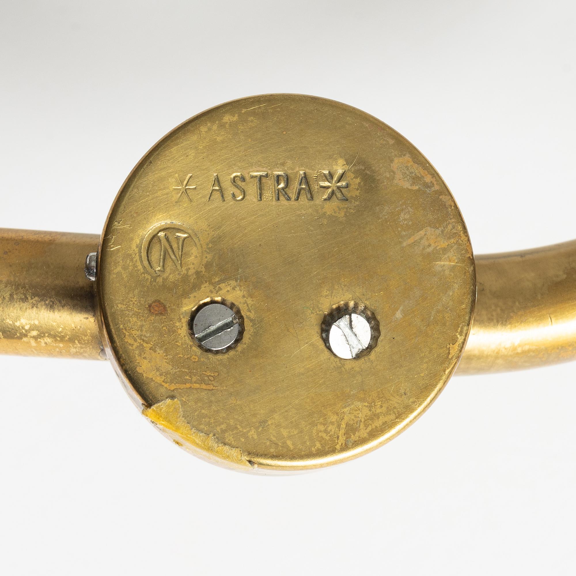 Vägglampor, 2 st, Astra, Norge, 1940/50-tal.