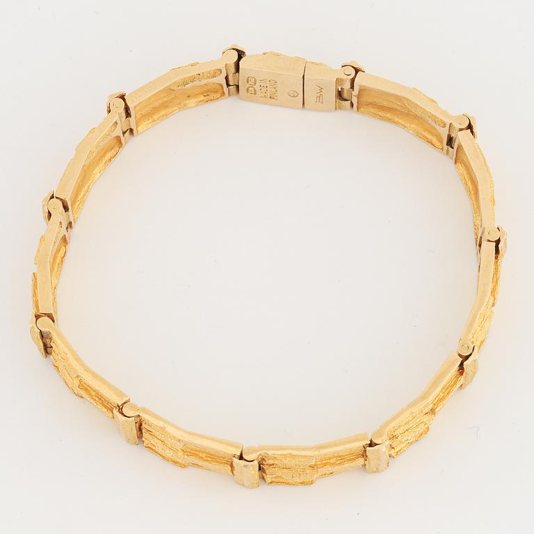 Björn Weckström, 18K gold "Kaskad" bracelet, Lapponia.