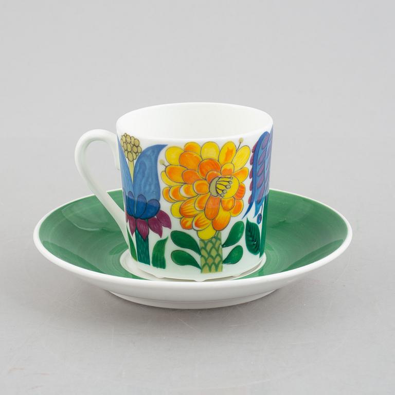 Stig Lindberg, a set of four tea cups, "Tahiti", Gustavsberg, second half of the 20th century.