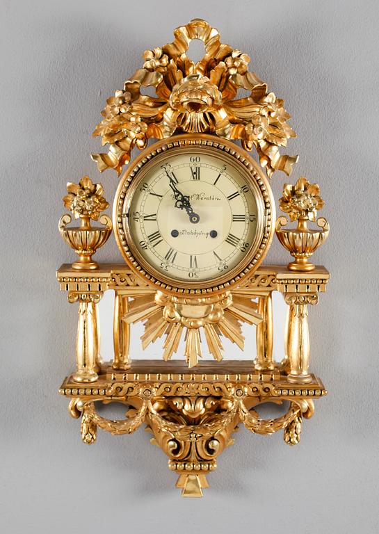 VÄGGPENDYL, gustaviansk stil, 1900-talets första hälft.