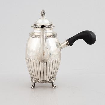 A silver coffee pot, mark of A.G Dufva, Stockholm 1916.