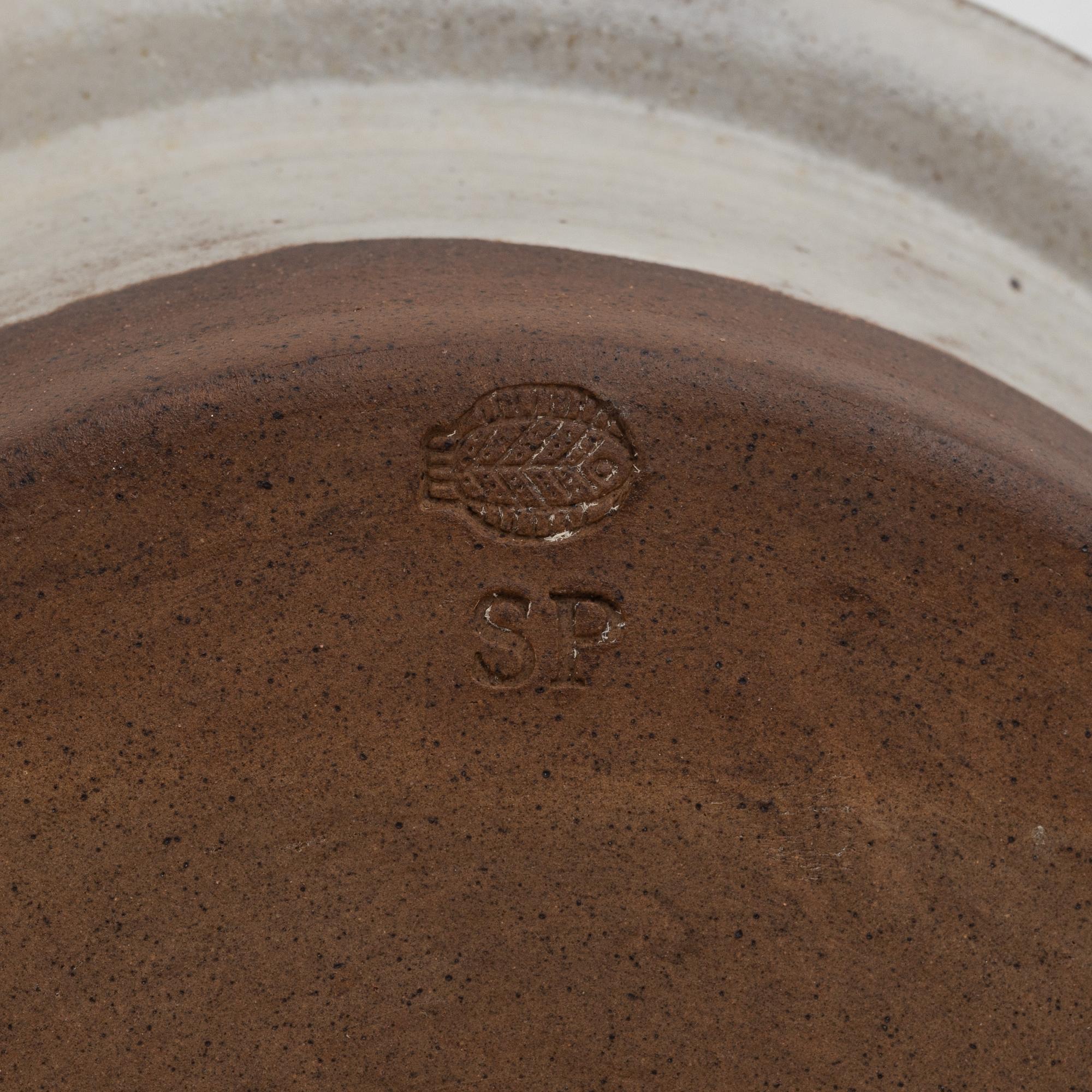 Signe Persson-Melin, skål, stengods, stämpelsignerad SP.