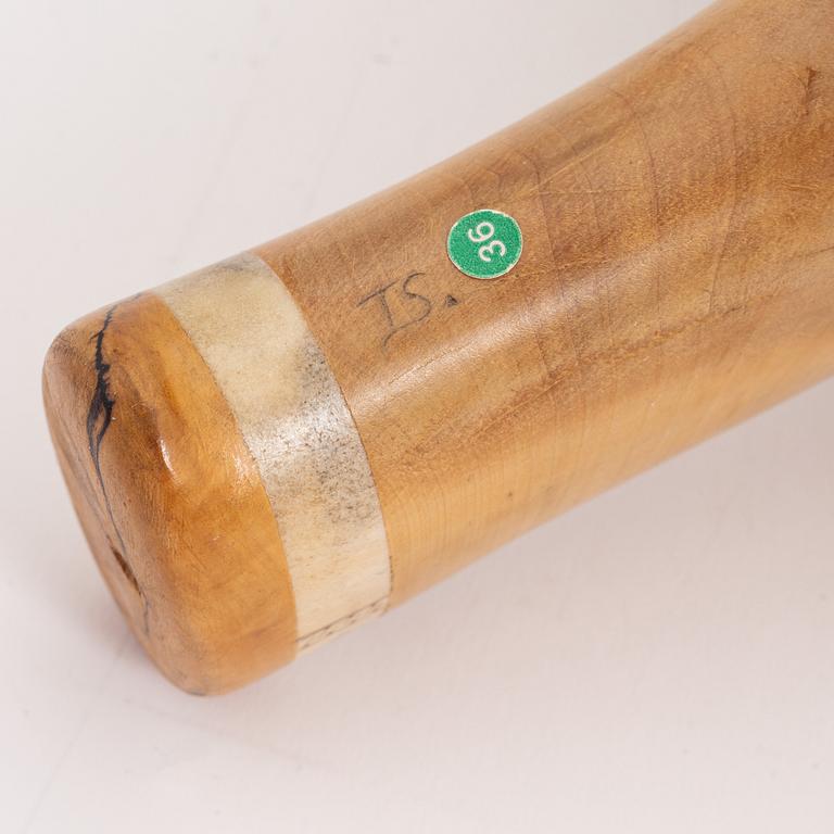 A birch milk bowl by Tore Sunna, signed, before 1964.