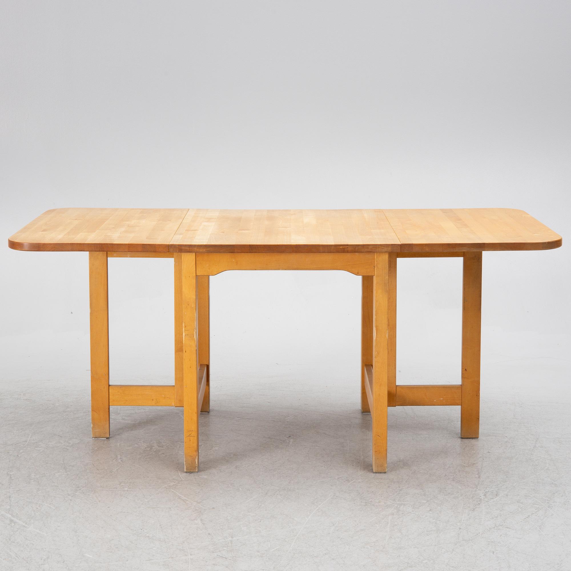 Nils Göran Gustafsson, a drop-leaf table, 'Björka', Stolab, 1987.