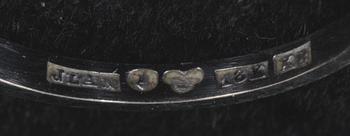 RING, vitguld 18 K, med trillingbriljanter 0,87 ct, enligt gravyr.