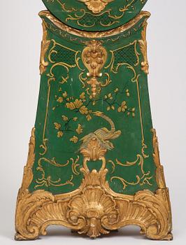 A rococo longcase clock by P. Ernst (watchmaker in Stockholm 1753-84).