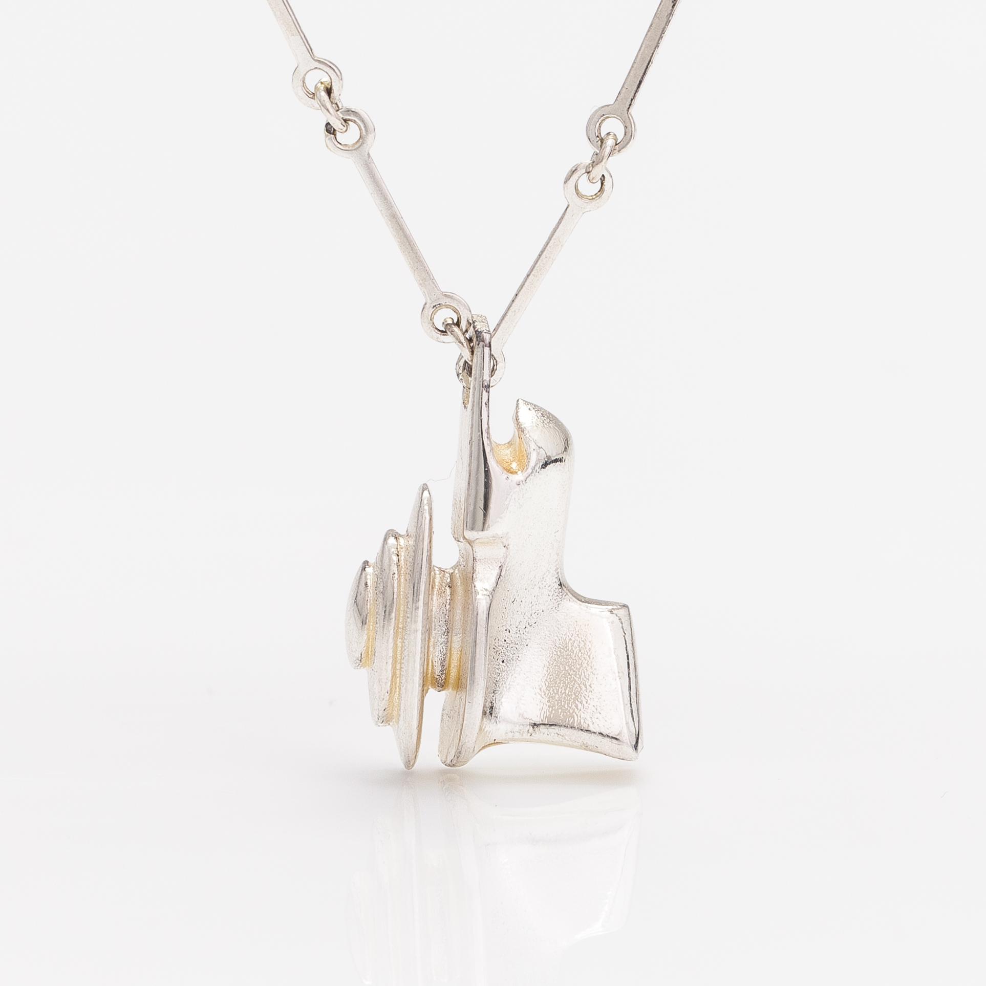 A sterling silver neckalce. Lapponia 1982.