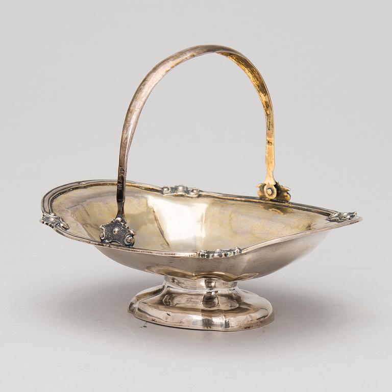 A Russian silver confectionary basket, Moscow 1853.