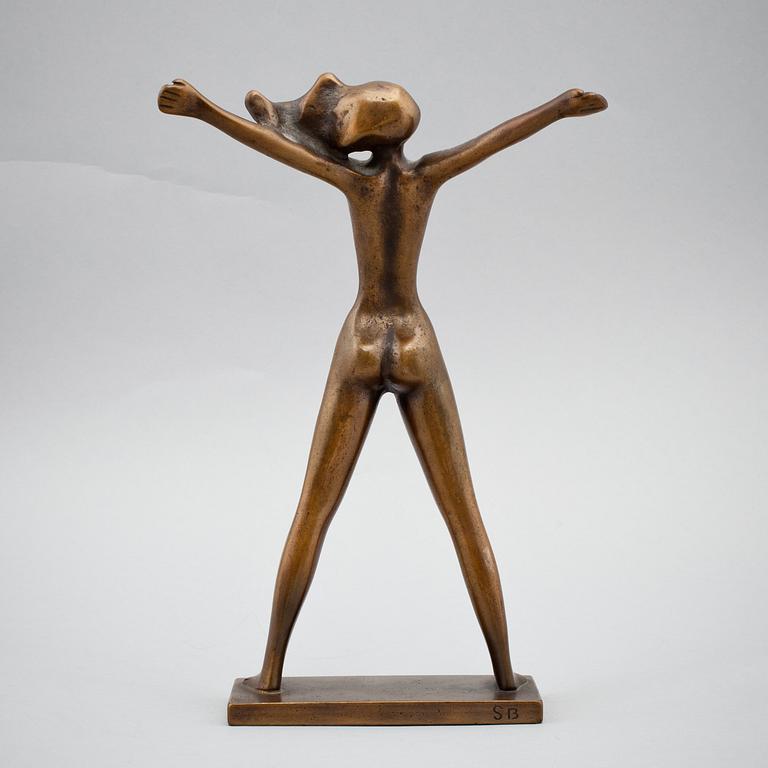 STIG BLOMBERG, skulptur, brons. Sign, Ystads brons.