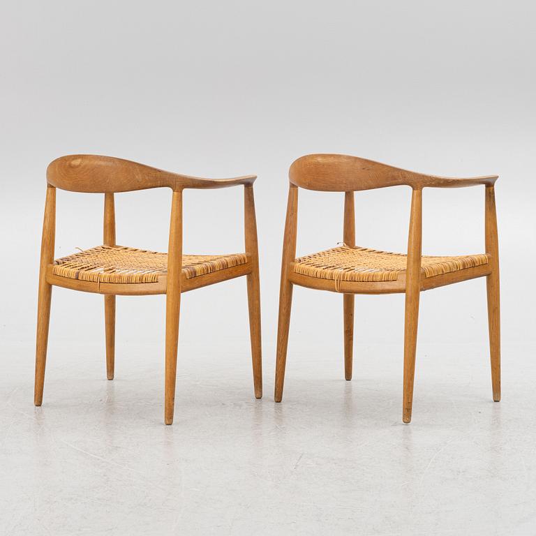 Hans J. Wegner, karmstolar, ett par, "The Chair"/"JH 501", Johannes Hansen, Danmark, 1950/60-tal.