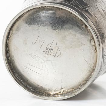 A silver beaker, Northern Europe, 18th century.