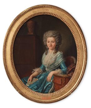 Pehr (Pierre) Eberhard Cogell, Herre vid gustaviansk byrå och noter & dam vid gustaviansk skrivchiffonjé.