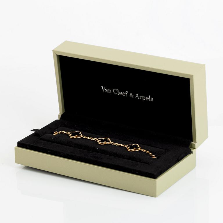 Van Cleef & Arpels armband "Alhambra" 18K guld och onyx.