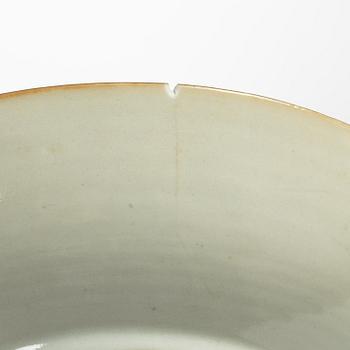 Tefat, 7 st, kompaniporslin, Kina, Qingdynastin, Jiaqing (1796-1820).