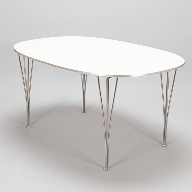 Bruno Mathsson & Piet Hein, matbord, "Superelips" Fritz Hansen, Danmark.