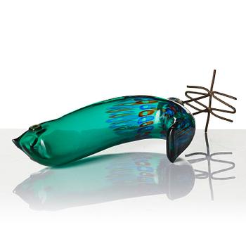 Alessandro Pianon, a "Pulcino" glass sculpture of a bird, Vetreria Vistosi, Italy, 1960s.