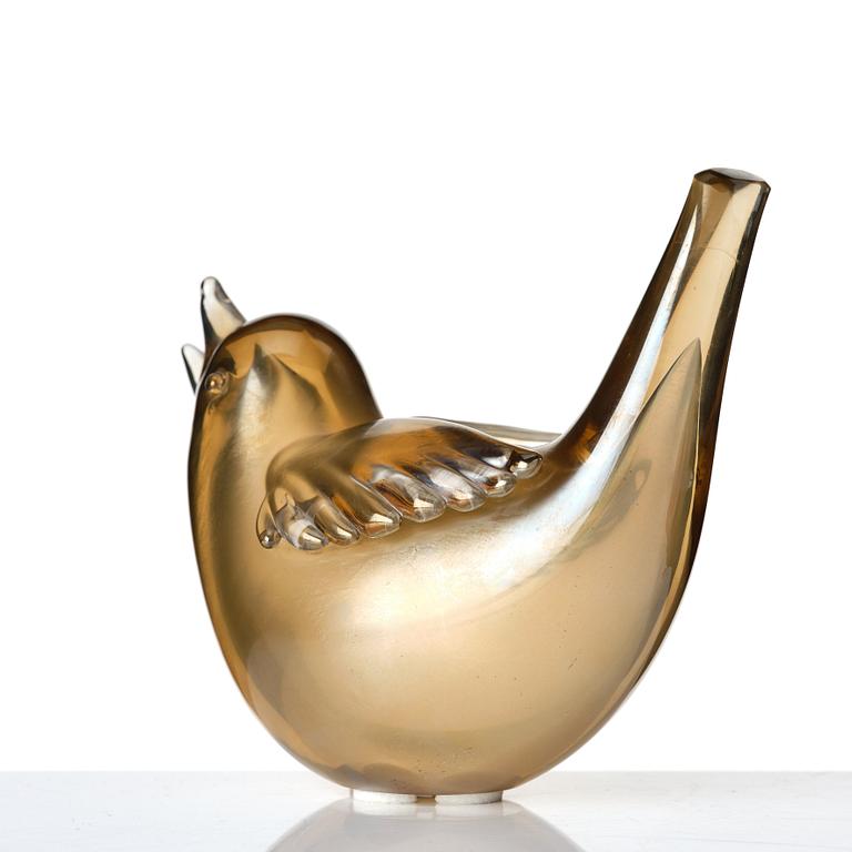 Tyra Lundgren, a glass sculpture of a bird, Venini, Murano, model 2627, ca 1937-38.