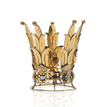 Brudkrona, förgylld silver, 1949.