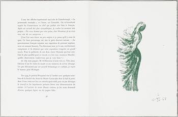 FERNAND MOURLOT, portfölj med 25 litografier, "Souvenirs et portraits d'artistes", utgiven 1972.