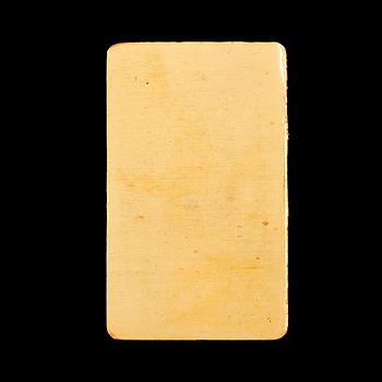PLAKETT, fine gold, Heraeus. Vikt 10 gram.