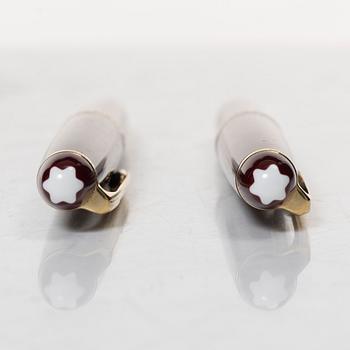 Pennor, 2 st, i etui, Montblanc Meisterstück.