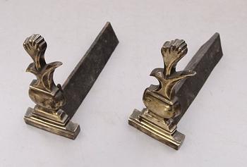 ELDHUNDAR, 1 par, gjutjärn och mässing, 1800-/1900-tal.