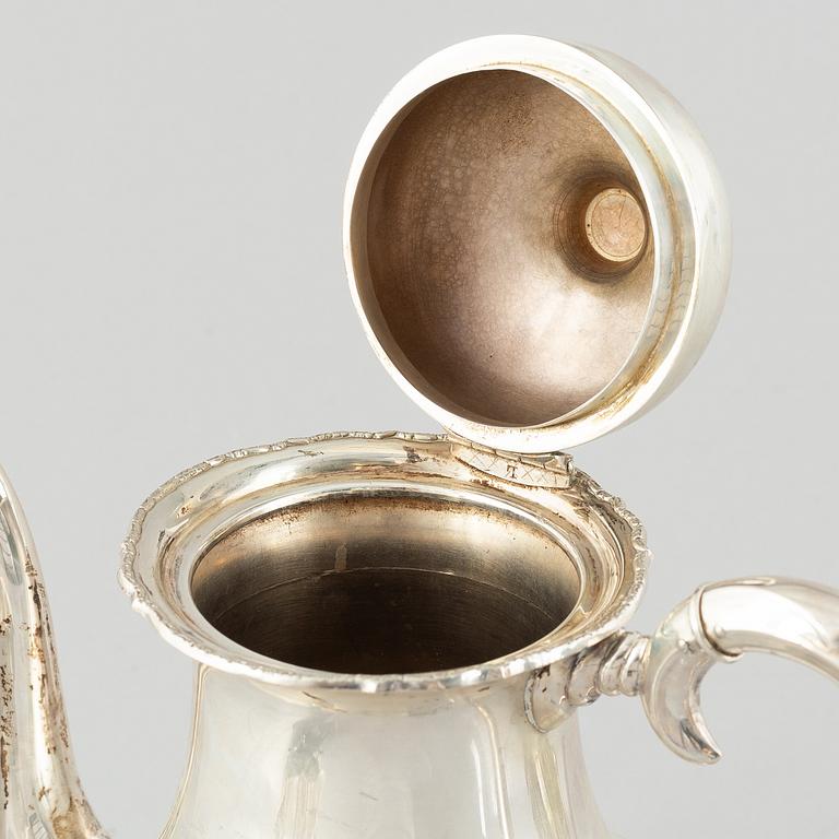 A three-piece silver coffee service, Rococo style, Norway, 1935.