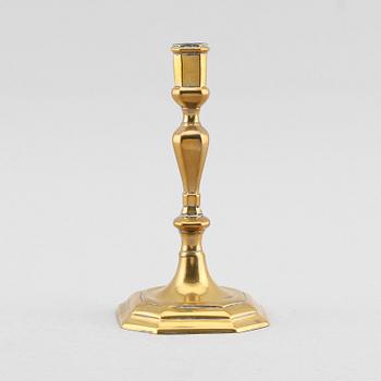 LJUSSTAKE, mässing, 1700-tal.