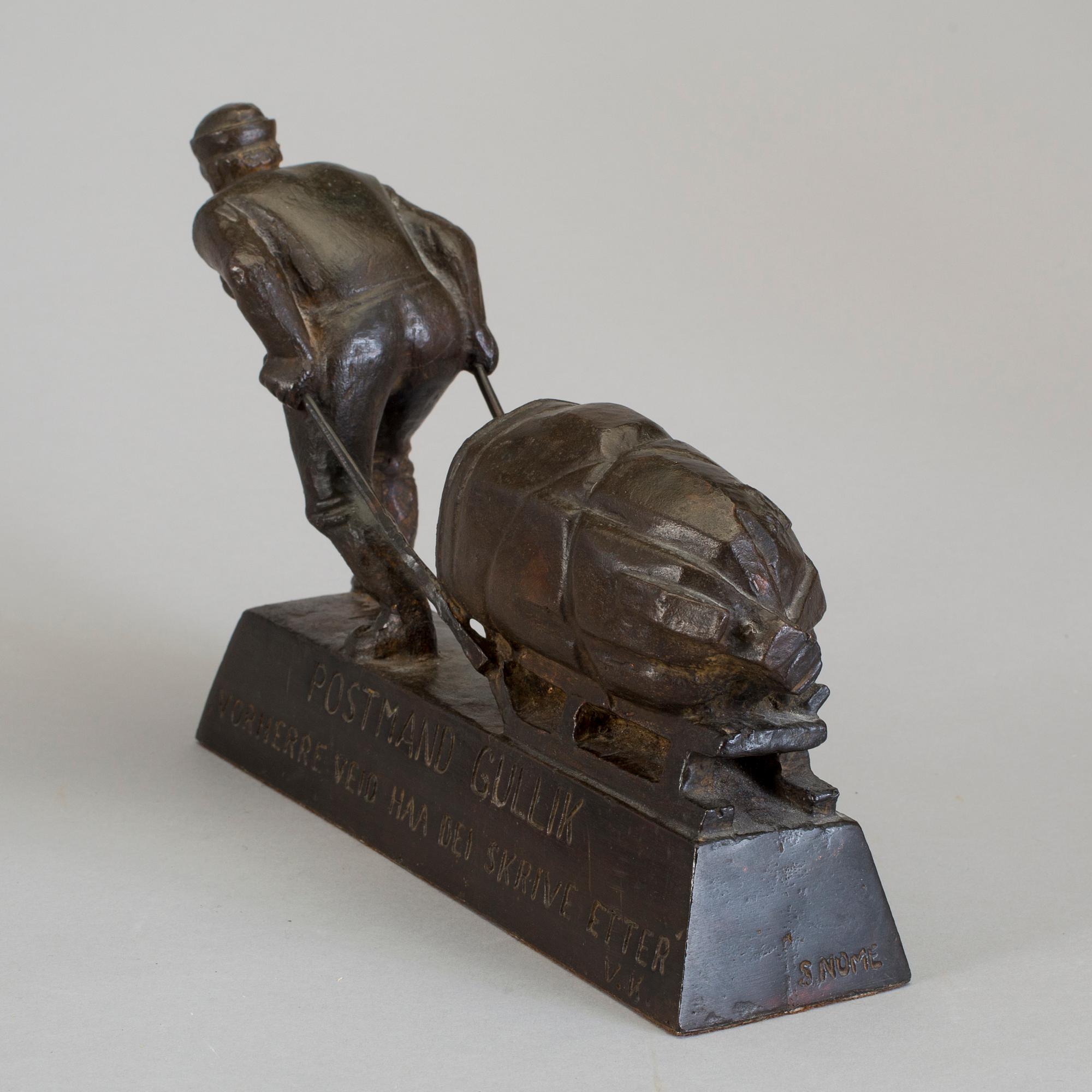 SIGURD NOME, skulptur, brons. Signerad.