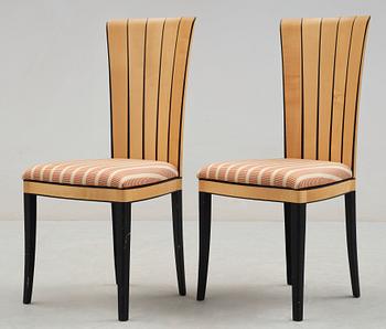 An Eliel Saarinen 8 pieces 'Cranbrook' set of furniture, probably by Adelta, Finland.