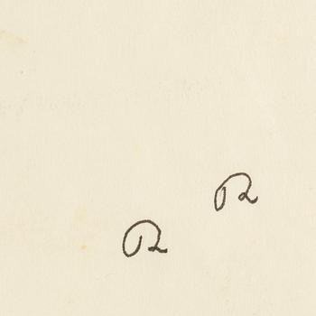 ROGER RISBERG, indian ink on paper, circa 1995, signed RR.