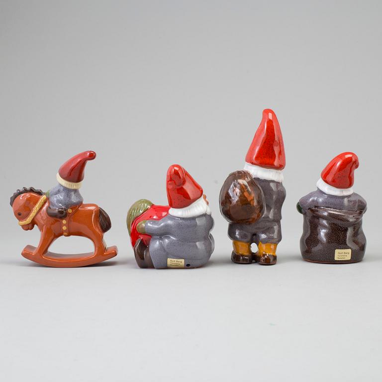 ROLF BERG, 8 st tomtefiguriner, lergods.