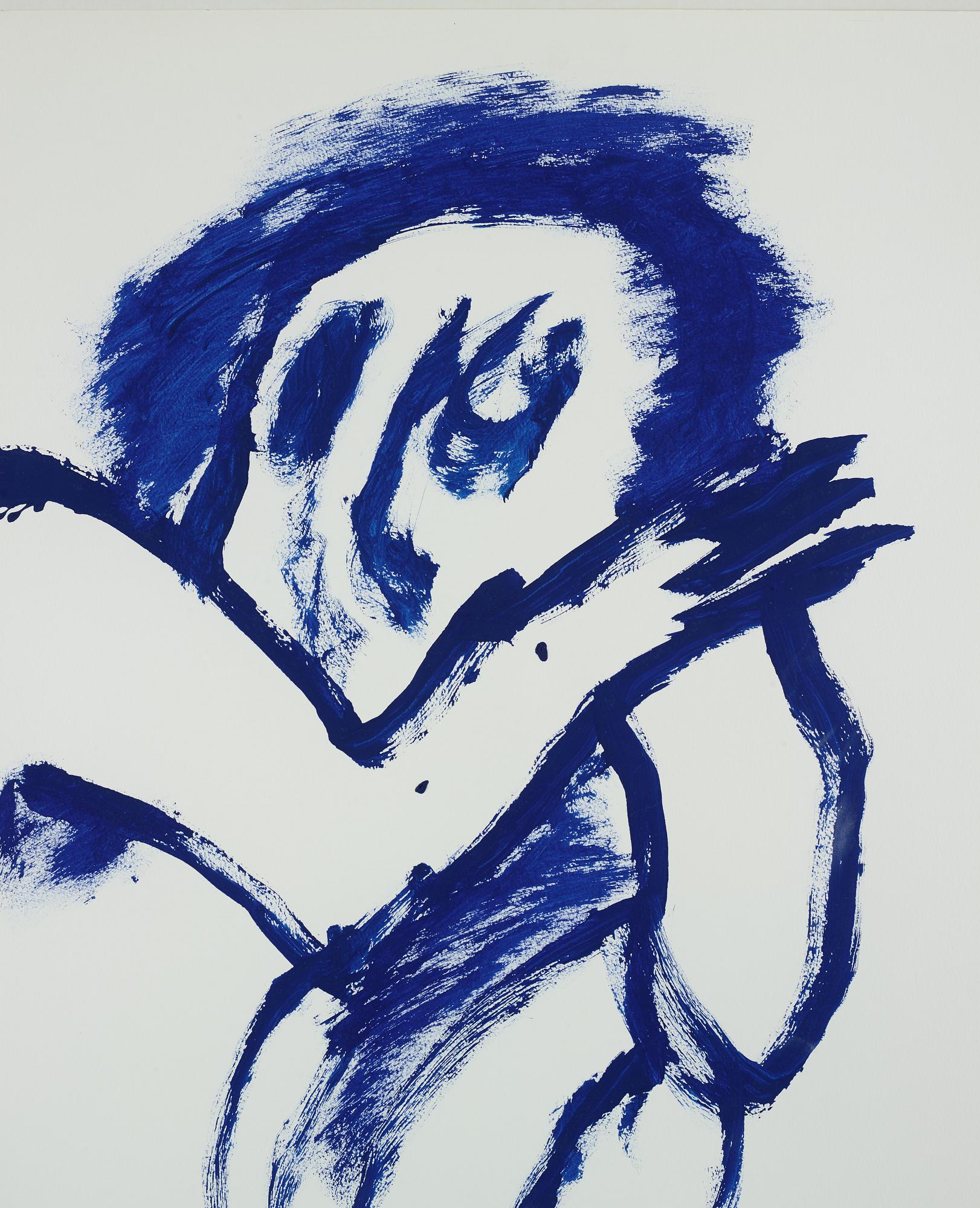 Bengt Lindström, acrylic on paper, signed with stamp, certified verso by Curt Aspelin, executed in the 2000s.