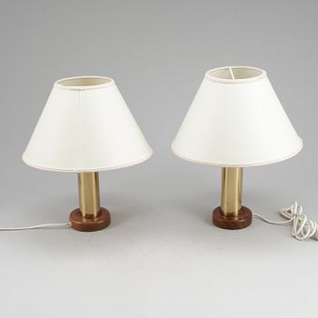 BORDSLAMPOR, ett par, 1960-tal.