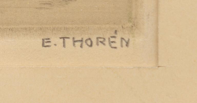 Esaias Thorén, Surrealist studies, two etchings.