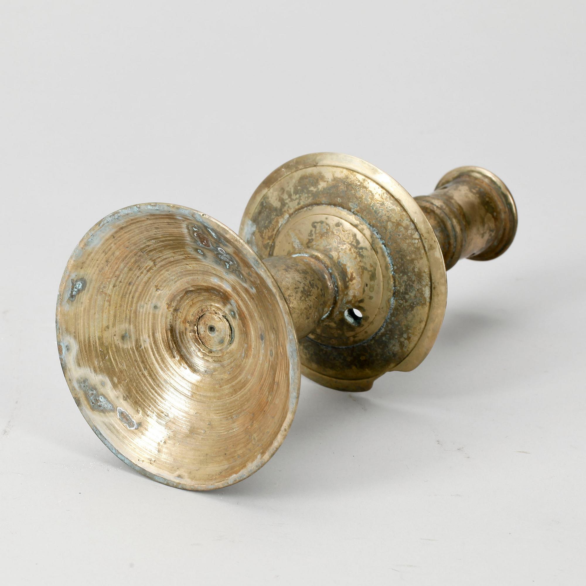 LJUSSTAKE, mässing, 1500/1600-tal.