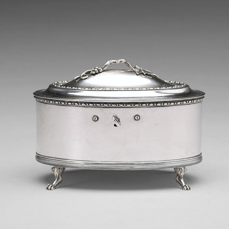 Pehr Zethelius, Sockerskrin, silver, Stockholm 1797, gustavianskt.