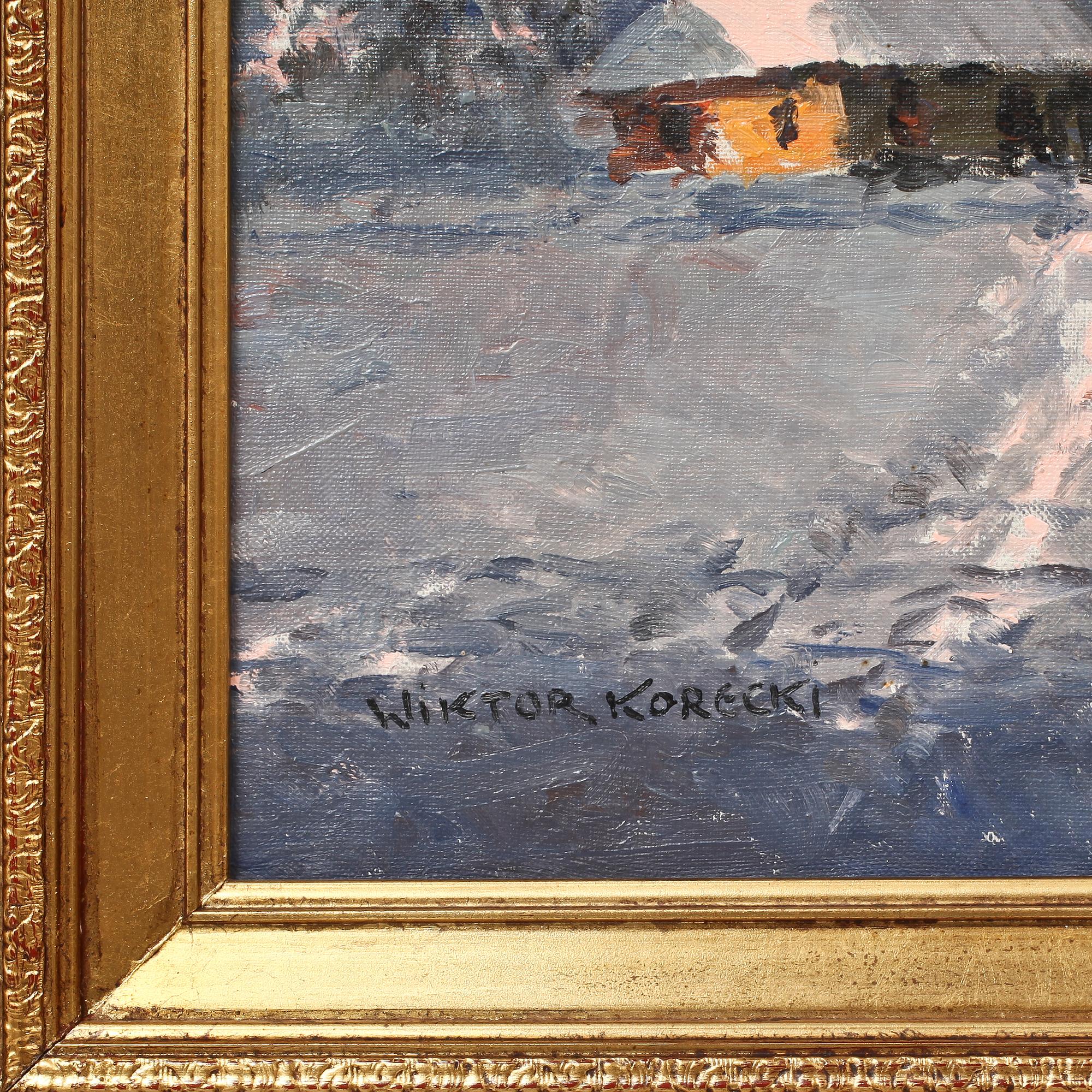 WIKTOR KORECKI, olja på duk, sign.