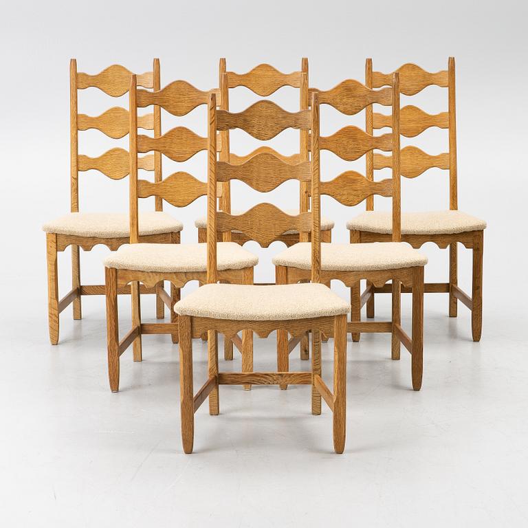 Henning Kjærnulf, six "Razorblade" chairs, Denmark, 1960's.
