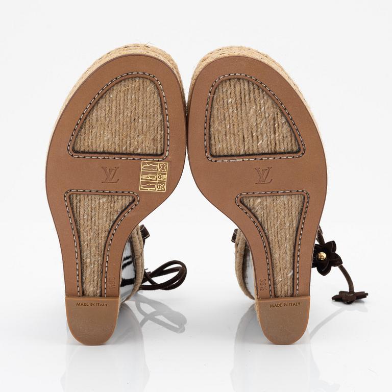 Louis Vuitton, a pair of platform sandals, italian 36 1/2.